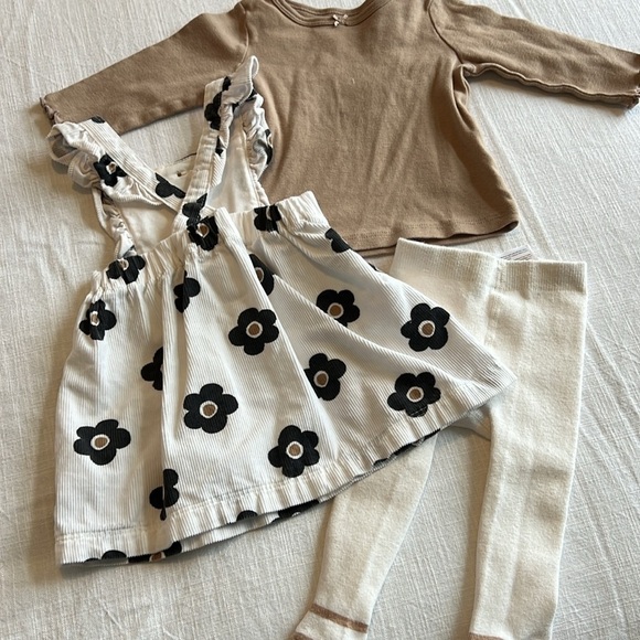 Carters Dress Outfit Set Corduroy Floral Long Sleeve Top 6M - Picture 5 of 8